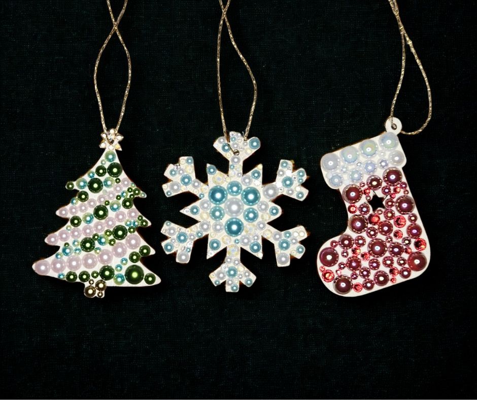 3 Christmas Tree Ornaments Me Time Kit – DIY Christmas Craft Kit for Adults