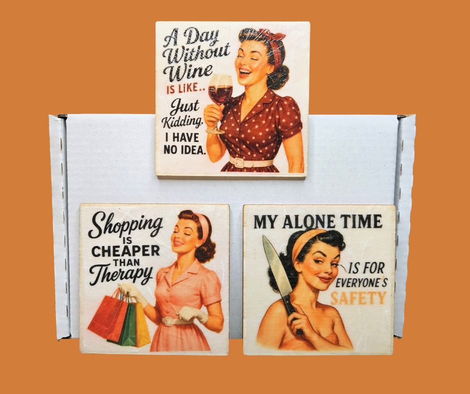 Sassy Retro Decoupaged Fridge Magnets Mini Kit