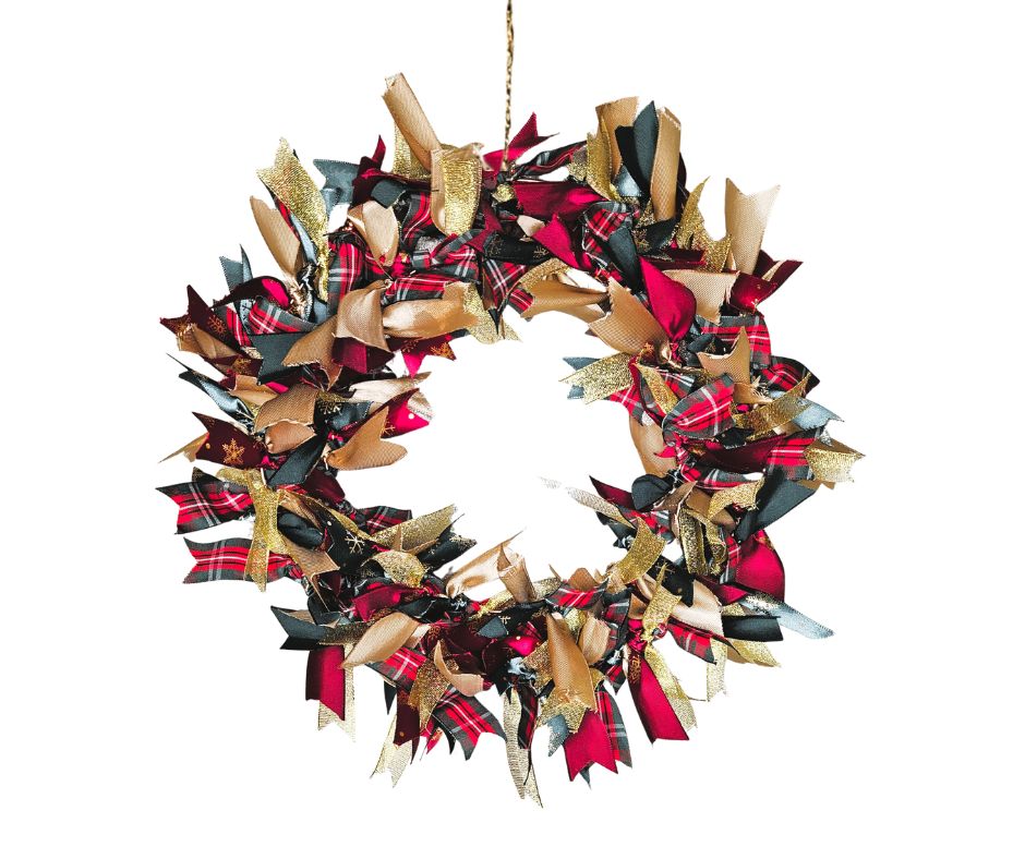Christmas Rag Wreath'Me Time' Kit | DIY Festive Craft Kit for Adults