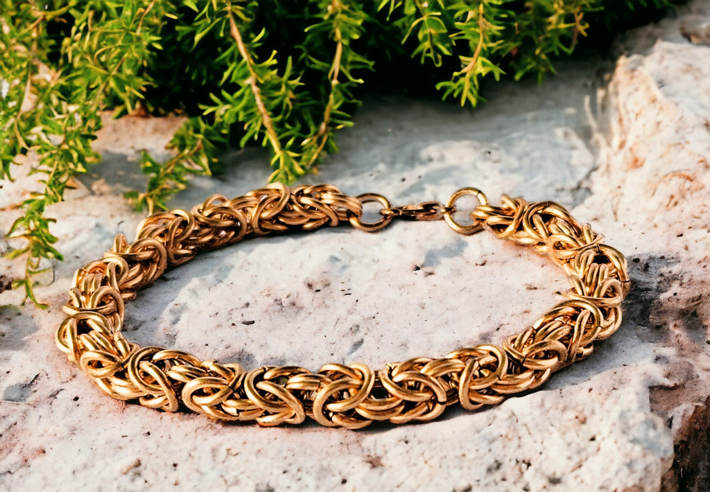 Silver or Bronze Chain Byzantine Bracelet Me Time Kit – DIY Jewellery Making Kit for Adults