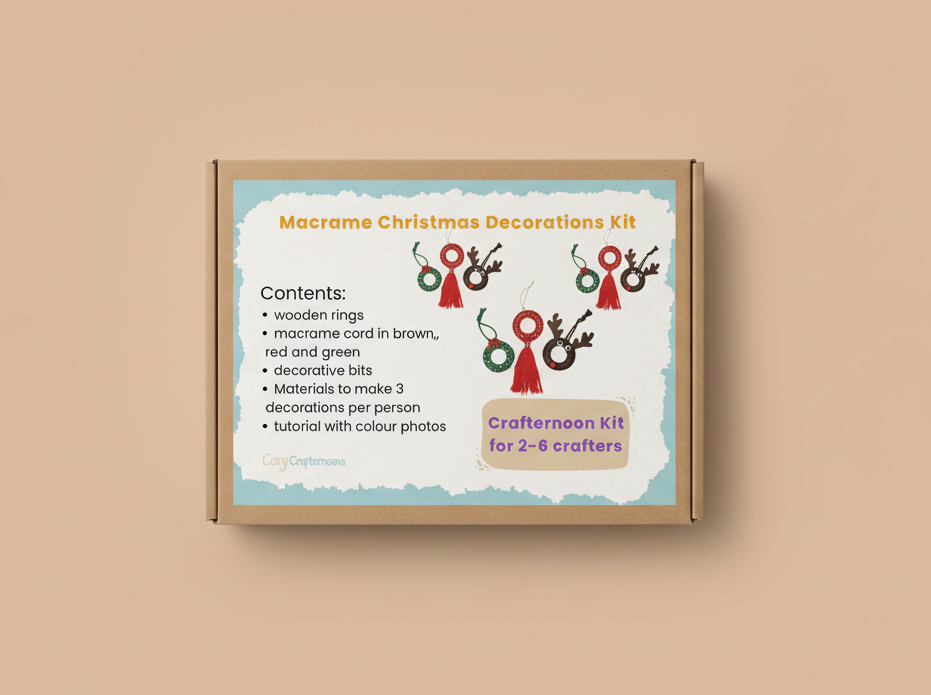 Macrame Christmas Decorations Crafternoon Kit (£13.50 per person)