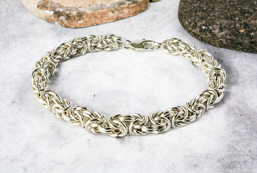Silver or Bronze Chain Byzantine Bracelet Me Time Kit – DIY Jewellery Making Kit for Adults
